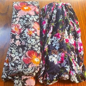 Floral print scarf bundle